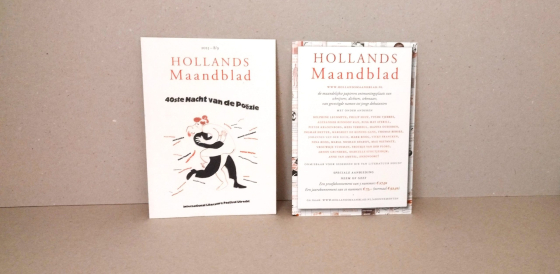 Hollands Maandblad – 40ste nacht van de poëzie + A6 kaart