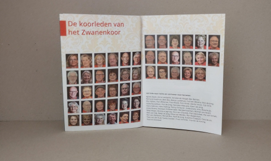Het Zwanenkoor  – programmaboekje De Rode Hoed 2024  redactie: Elly Hählen